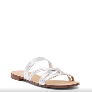 Steal metallic color Leather Splendid strappy Sandal